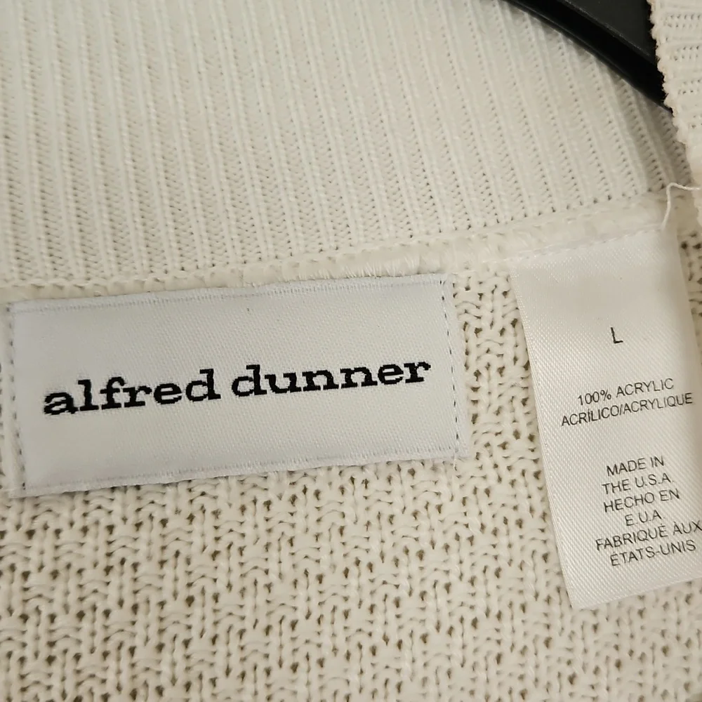 Alfred Dunner‎ Cream Cowl Neck Sweater Large